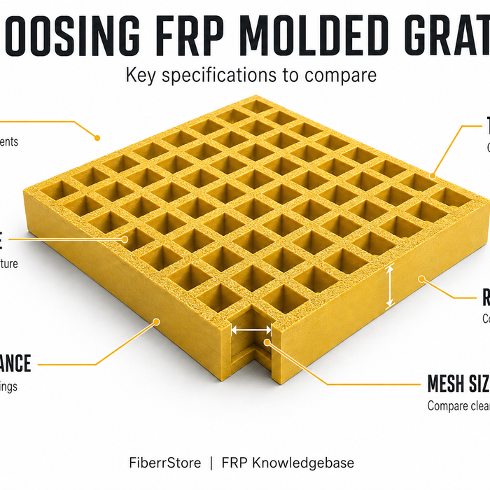 How to Choose FRP Molded Grating: Thickness, Mesh Size, and Surface Options