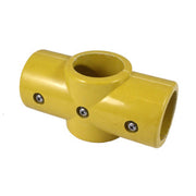 Guardrail - Round 4-Way Connector, Profile: 2", Size: 2", Color: RAL1023-TrafficYellow, Resin: SMCBMC