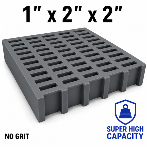 Grating - High Capacity, Profile: 1" x 2" x 2" H, Size: 4' W x 8' L, Fire Retardant: Yes, Grit: No, Color: RAL7012-BasaltGrey, Resin: ISO