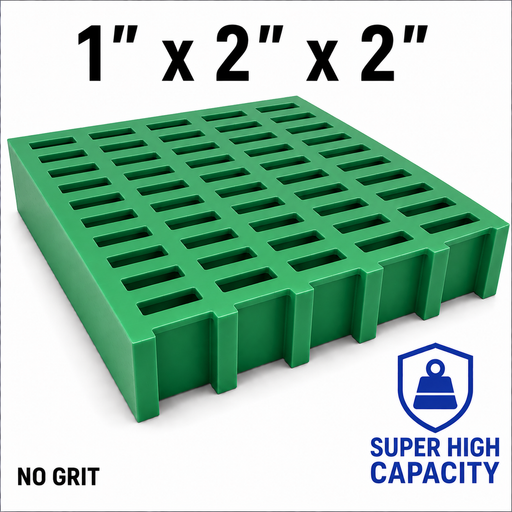 Grating - High Capacity, Profile: 1" x 2" x 2" H, Size: 4' W x 8' L, Fire Retardant: Yes, Grit: No, Color: RAL6032-SignalGreen, Resin: ISO