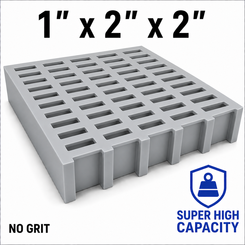 Grating - High Capacity, Profile: 1" x 2" x 2" H, Size: 4' W x 8' L, Fire Retardant: Yes, Grit: No, Color: RAL7004-SignalGrey, Resin: ISO