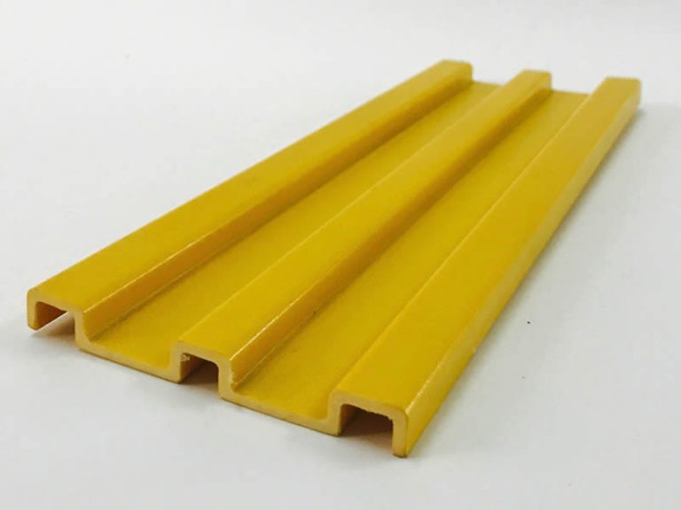 Fiberglass FRP Safety Guardrail 4” Kick Plate, 4" H x 10' L, RAL1023 Traffic Yellow, ISO Resin