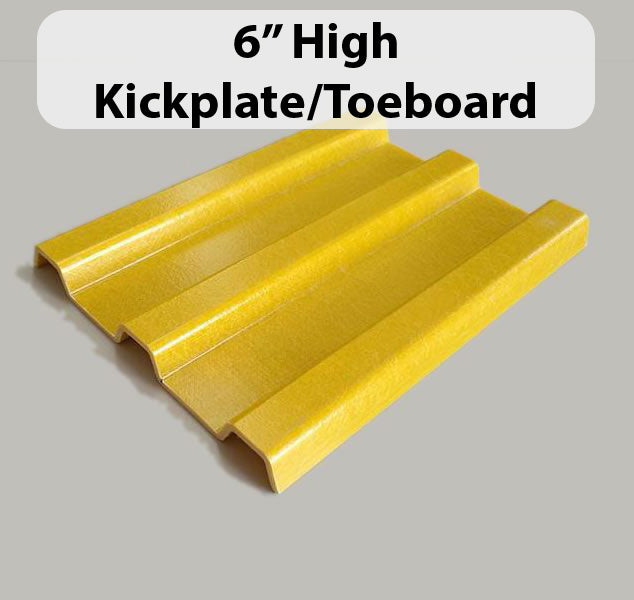Guardrail - 6” Kick Plate, Profile: 6", Size: 6", Color: RAL1023-TrafficYellow, Resin: ISO