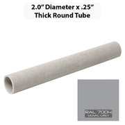 Pultruded - Round Tube, Profile: 2" W x 0.25" T, Size: 10' L, Fire Retardant: Yes, Color: RAL7004-SignalGrey, Resin: ISO
