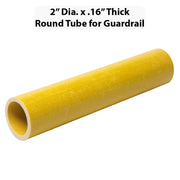 Pultruded - Round Tube, Profile: 2" W x 0.16" T, Size: 10' L, Fire Retardant: No, Color: RAL1023-TrafficYellow, Resin: ISO