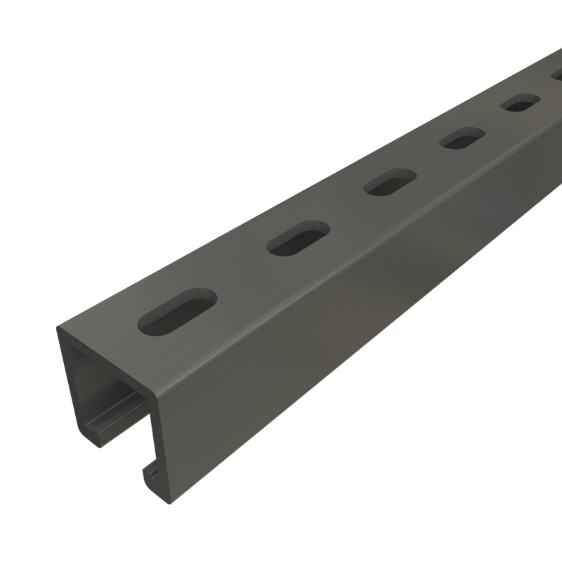 Pultruded - FiberrStrut, Profile: 1.625" W x 1.625" H, Size: 10' L, Fire Retardant: Yes, Color: RAL7004-SignalGrey, Resin: ISO