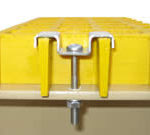 Type M Hold Down Clips with Screw for FRP Molded Grating, 1.5" Panel Thickness, 316 Stainless Steel